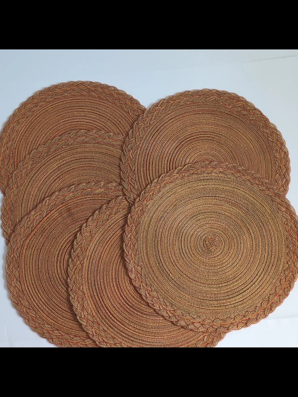 Set of 6 Boho Round Braided Placemats 15